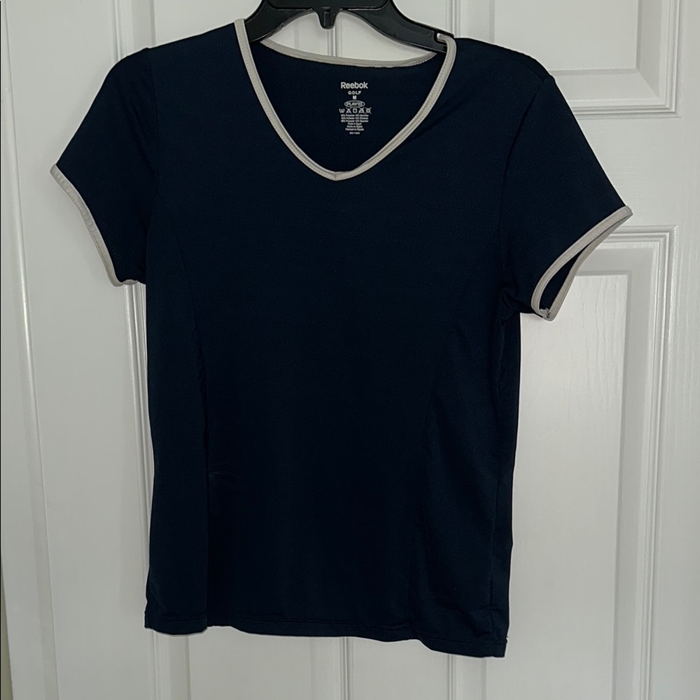 Reebok Blue Fitted Short Sleeve T-Shirt